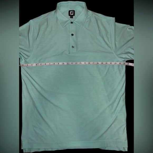 FJ FootJoy Polo‎ Performance Shirt Green Men’s Sz Large Golf Shirt Short Sleeve - Picture 5 of 9